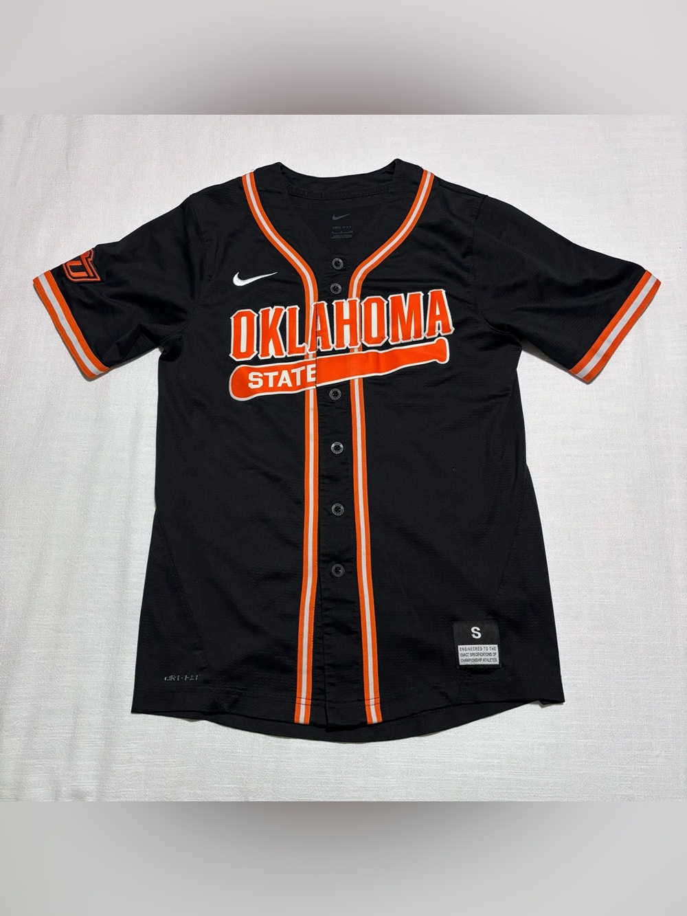 Men’s Nike Oklahoma State Cowboys Baseball Jersey | Black | Size Small
